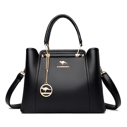Women Leather Crossbody Bag 3-Layer Large Capacity Shoulder Tote Designer Messenger Bag