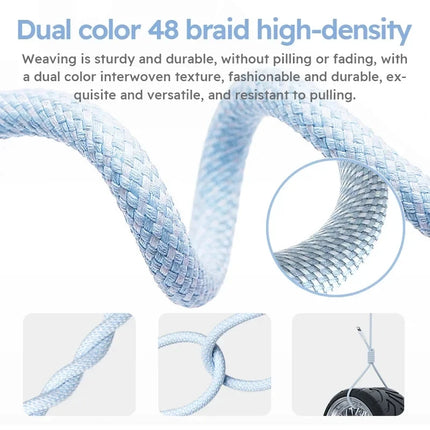 35W Fast Charging USB-C to Lightning Cable iPhone 14/13/12/11/X Quick Charge Braided 1m/2m - OKEYWOW