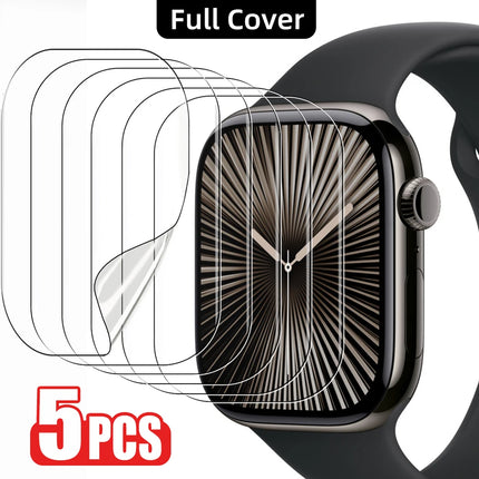 OKAYWOW Apple Watch screen protector HD film for Series 7, 8, SE, Ultra 2, 40mm to 49mm, showing the clear protective film on watch face