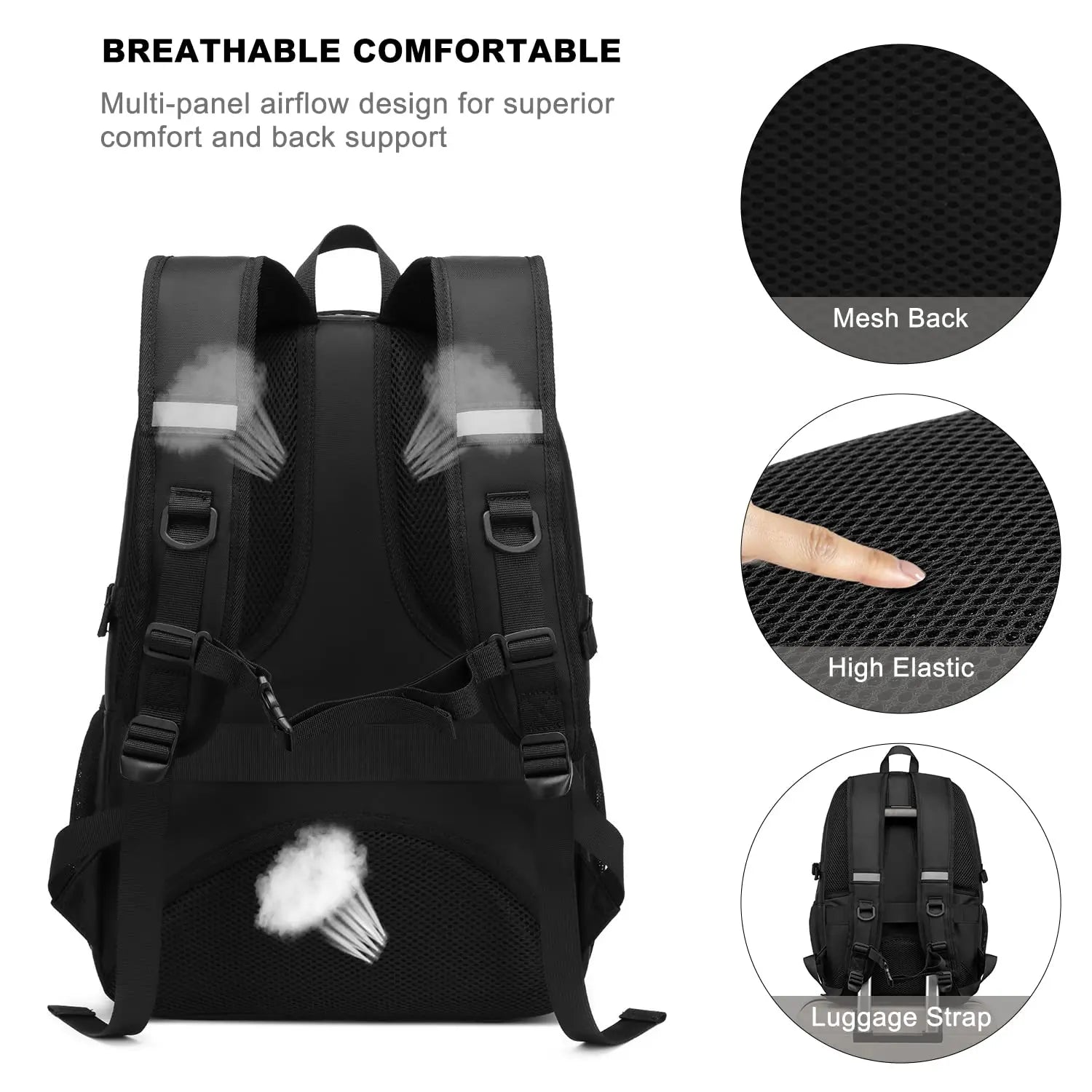 Kono Anti-Theft 15.6" Laptop Backpack - Secure Business & Travel Bag for Work/School, Men & Women