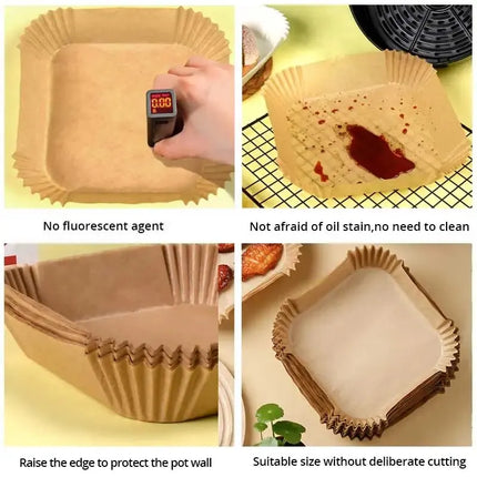 Airora 50Pcs Air Fryer Liners Disposable Parchment Paper for Baking