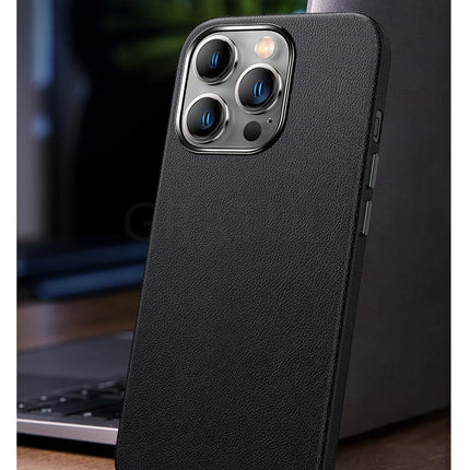 LuxeMag Leather Case for iPhone 15/14/13 Pro Max Plus Mini MagSafe Wireless Charge Animated Cover