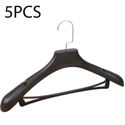 HomeAura 5pcs Wide Shoulder Clothes Hanger Plastic Suit Coat Wardrobe Storage Organizer