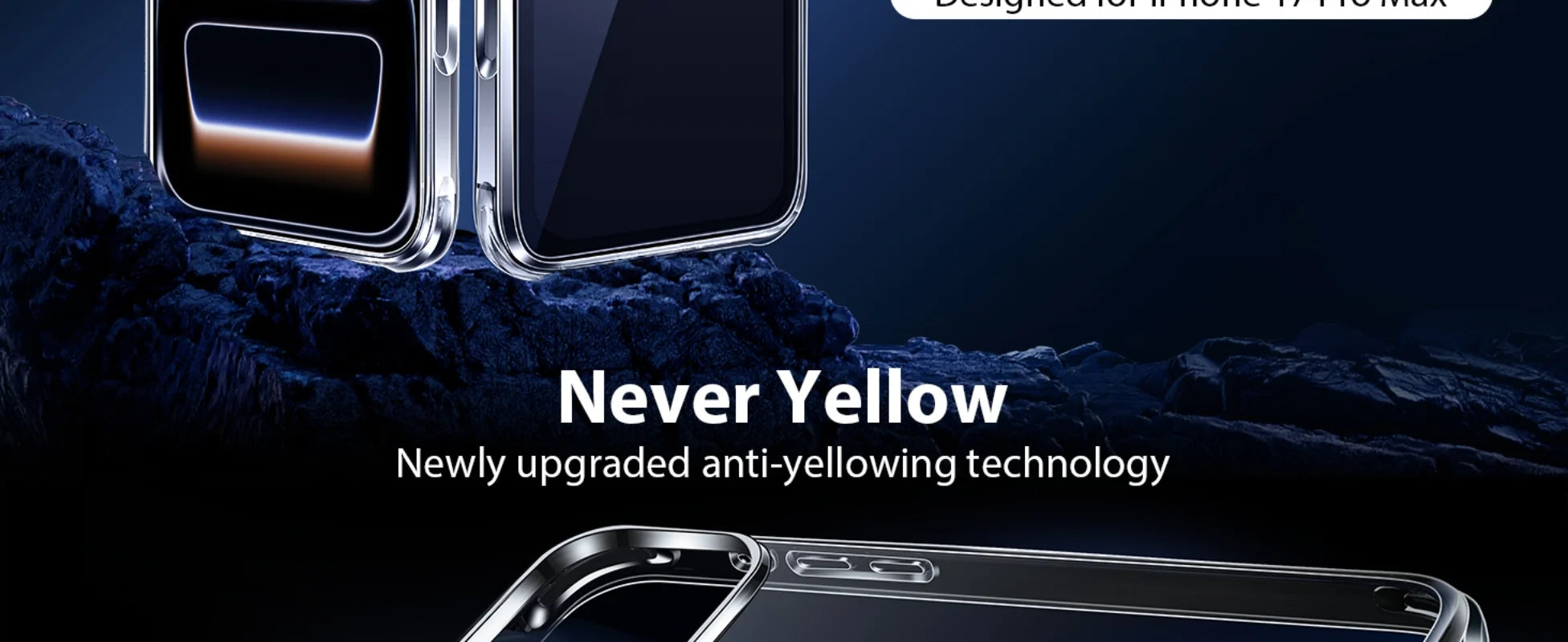 Clear Shockproof Case for iPhone 17/17 Pro/17 Pro Max – Anti-Yellowing 2025 Protective Bumper Cover