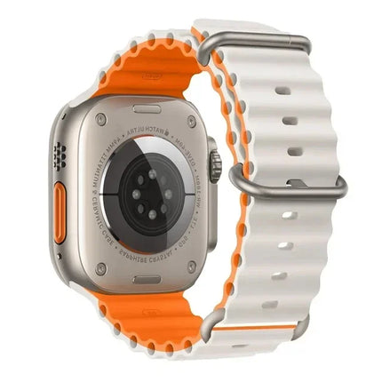 TideFlex Silicone Band for Apple Watch Ultra 2/Series 10/9/8/7/6/SE 49mm–40mm Sport Strap