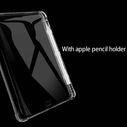 Clear iPad Case with Pencil Holder Pro 11 12.9 10.5 9.7 Mini 6 Air 5 4 TPU Cover