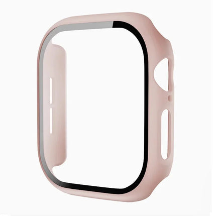 OKEYWOW Apple Watch tempered glass screen protector for Series 10-3, SE, 38-46mm, showcasing a clear, protective watch face cover.