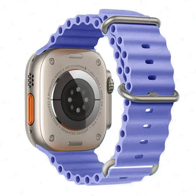TideFlex Silicone Band for Apple Watch Ultra 2/Series 10/9/8/7/6/SE 49mm–40mm Sport Strap