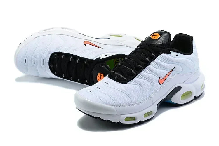 Nike Air Max Plus TN Men's Running Shoes: Original lightweight sneakers in black, offering comfort and style. Style code AJ4114-001.