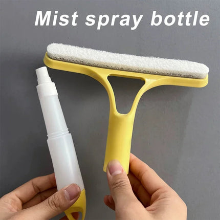 3-in-1 Window Cleaning Squeegee with Spray Bottle and Microfiber Pad