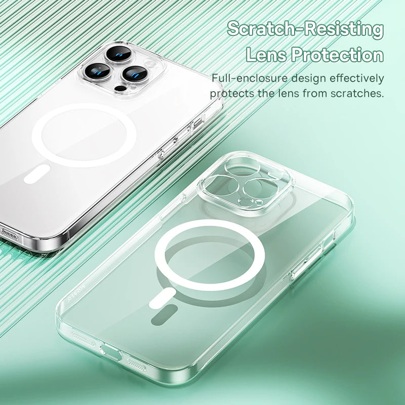 Baseus Magnetic Case for iPhone 15/14/13/12/11 Pro Max: Wireless Charging Cover with PC Magnet Phone Case