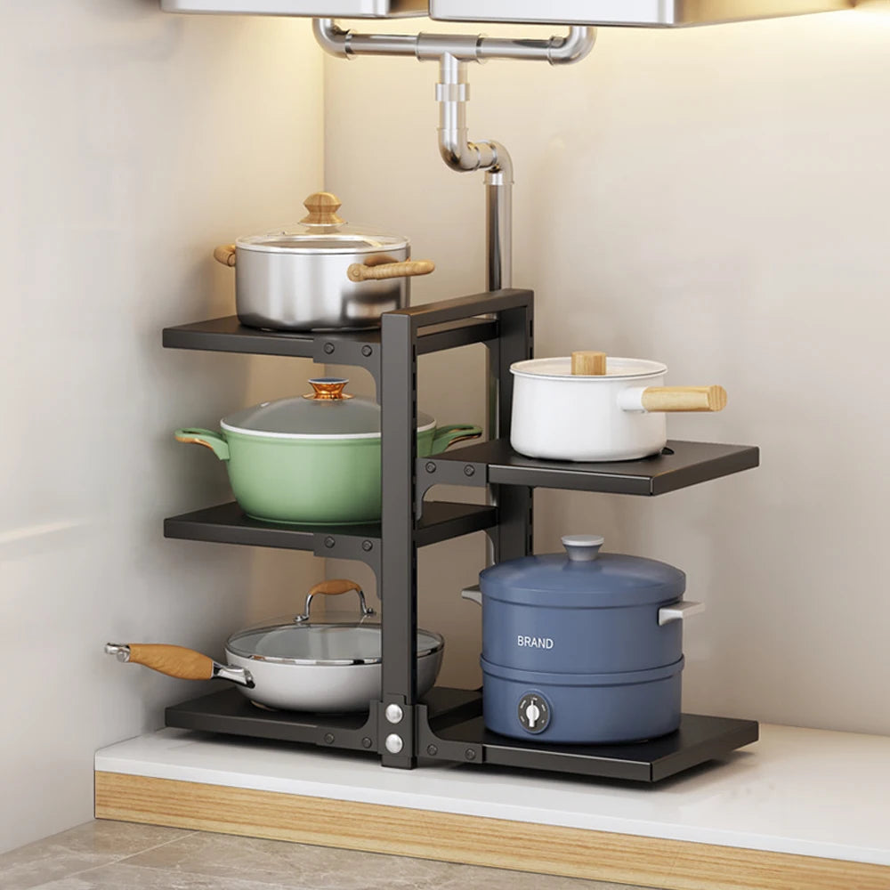 Lifeideas Multi Tier Adjustable Kitchen Pot Rack Organizer