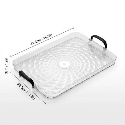 Clear PET Vanity Organiser Tray with Handles