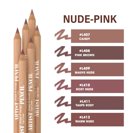 Velora Beauty 6pcs Velvet Matte Lip Liner Set Long Lasting Non Drying Lip Definition Fill Set