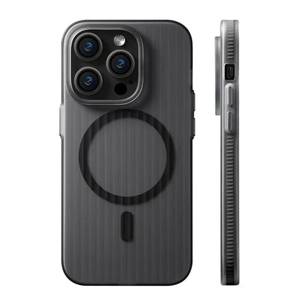 Corrugated MagSafe Case for iPhone 17/16/15/14/13 Pro Max Non-Slip Matte Hard Cover