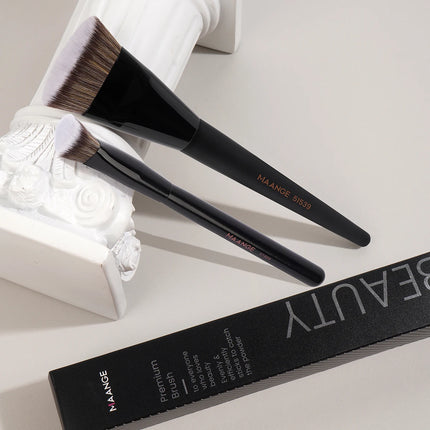Velora Beauty 2pcs Flawless Makeup Brush Flat Angled Foundation Contour Concealer Tool