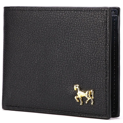 Men's horizontal multi-functional wallet by OKEYWOW featuring zipper coin pocket and credit card holder, made for business use.