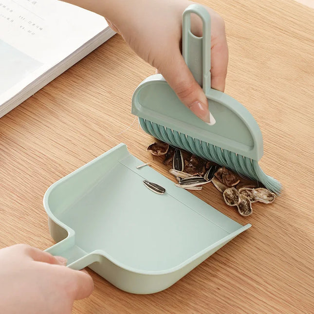 MiniClean Broom Dustpan Set Kids Desktop Pet Cleaning Compact Sweep Kit