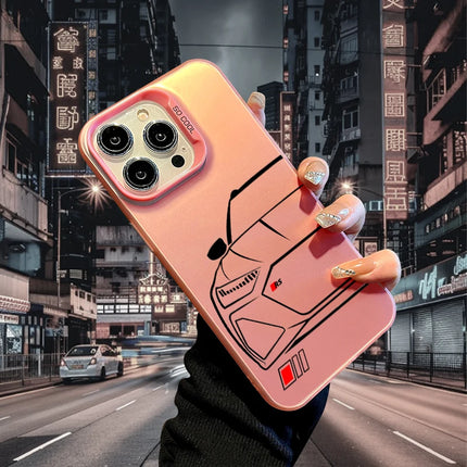 OKEYWOW iPhone sport car case made of laser PC and TPU, shockproof cover for iPhone 12, 11 Pro Max, XS, XR, 13, 14, 15, 16, 17 models
