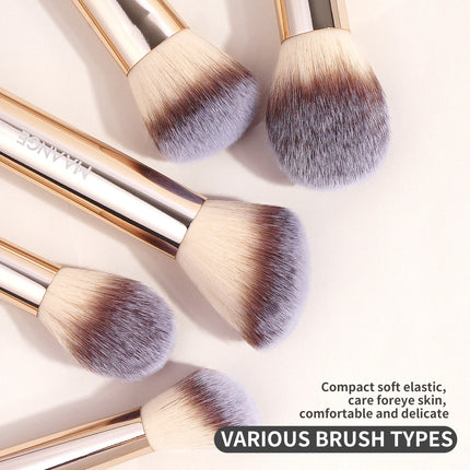 Velora Beauty 13pcs Makeup Brush Set Soft Fluffy Powder Eyeshadow Kabuki Blending with 2 Air Cushion Puffs