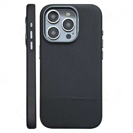 Color Block Leather MagSafe Case for iPhone 17/16/15/14/13 Pro Max Alloy Lens Shockproof Cover