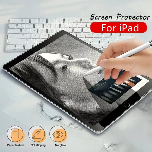 Paper-Feel Screen Protector Film Matte PET Painting for iPad Pro 11, 12.9-inch, Air (3, 4, 5), 7th, 8th, 9th, 10th Gen, 9.7, 10.2, 10.9: Enhance Writing Experience and Protect Your Device