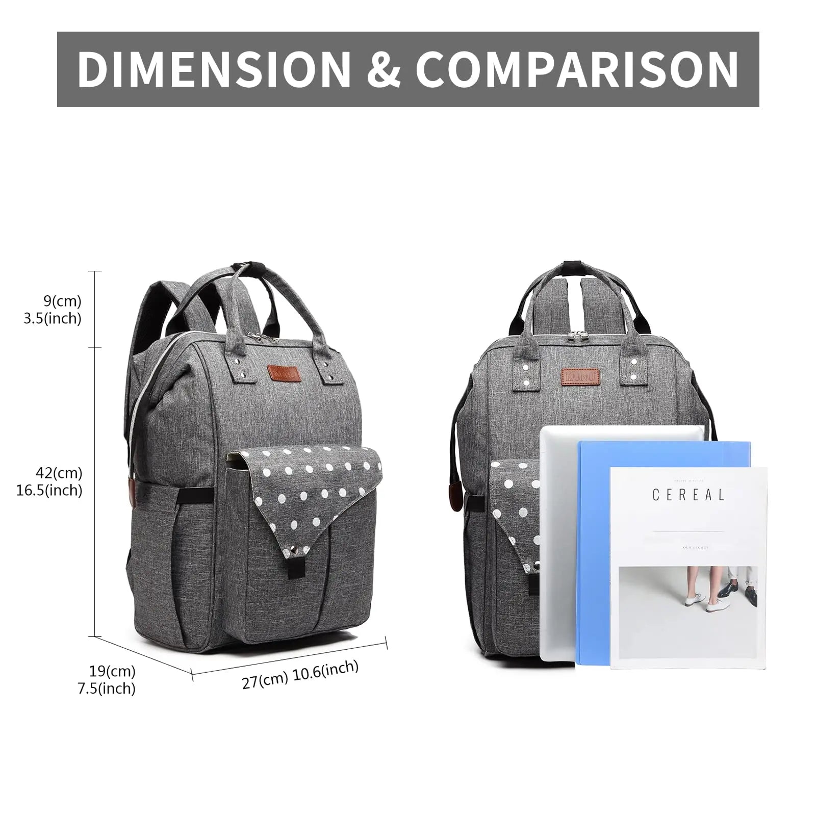 Baby Changing Backpack - Waterproof Diaper Bag with USB Port & Stroller Straps, 15.6" Laptop Compartment for Parents