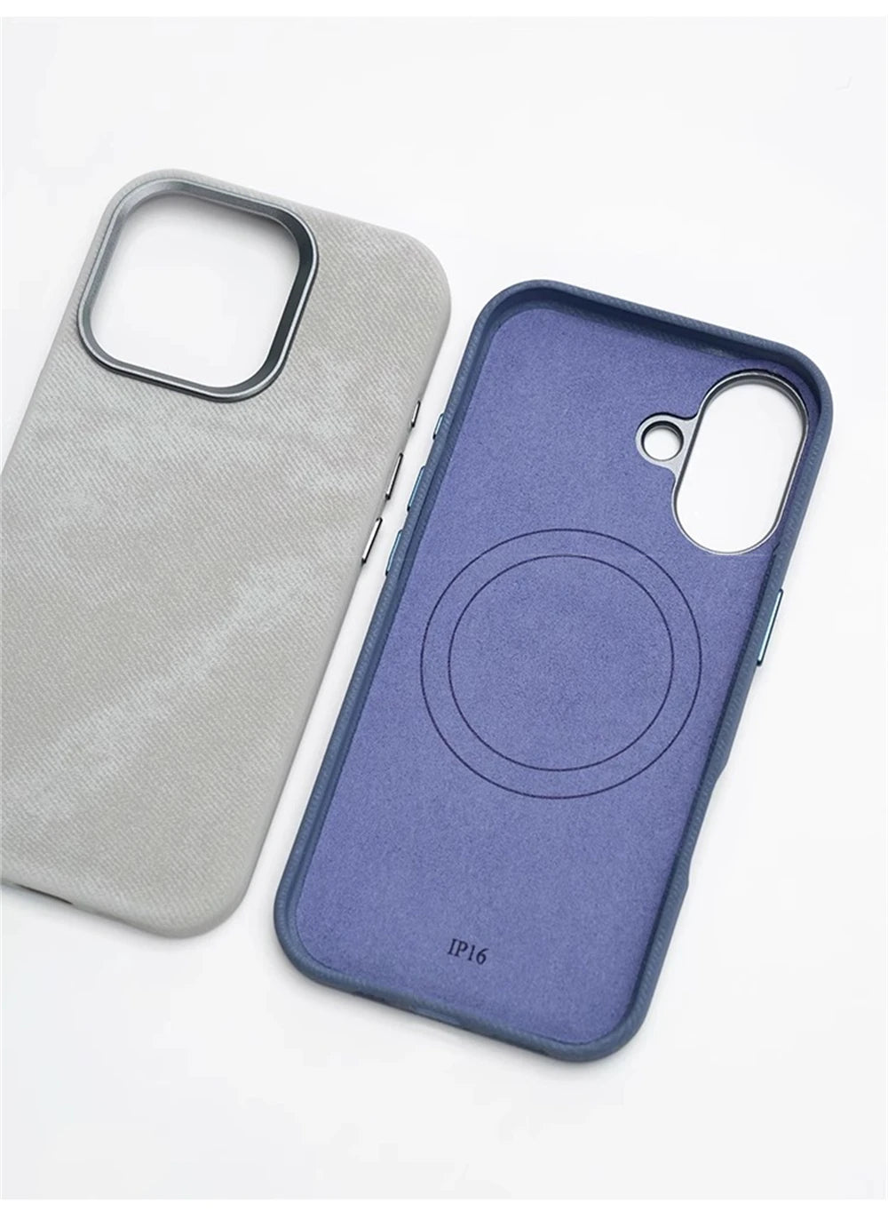 Luxury Fiber Leather Shockproof Case for iPhone 12–17 Series (Pro/Pro Max/Plus) – MagSafe Magnetic Wireless Charging Back Cover