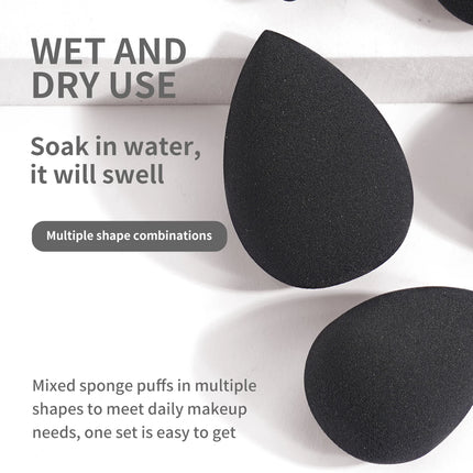 Velora Beauty 5pcs Makeup Sponge Blender Set Foundation Concealer Dry & Wet Cosmetic Puff