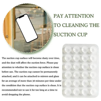 Silicone Suction Phone Holder Anti-Slip Wall & Desk Mount Sticker Stand