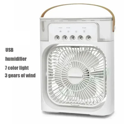 CoolGlow 3 in 1 Mini Air Cooler Fan with Humidifier & LED Night Light