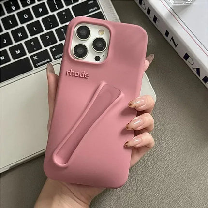 LipCase Silicone Phone Case with Lipstick Holder for iPhone