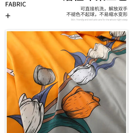 OKEYWOW polyester cotton bed sheet flat sheet for single, queen, and king beds, featuring soft bed linen without pillow cover
