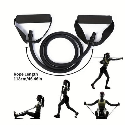 FlexBand 4 Level Resistance Training Bands with Handles for Home Fitness Yoga Pilates