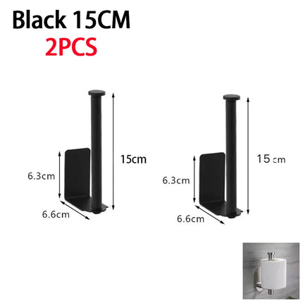 Stainless steel paper towel holder under sink kitchen organizer rack from OKEYWOW with sleek, durable design for kitchen storage.