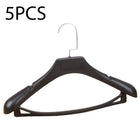 HomeAura 5pcs Wide Shoulder Clothes Hanger Plastic Suit Coat Wardrobe Storage Organizer
