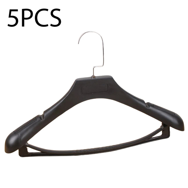 HomeAura 5pcs Wide Shoulder Clothes Hanger Plastic Suit Coat Wardrobe Storage Organizer