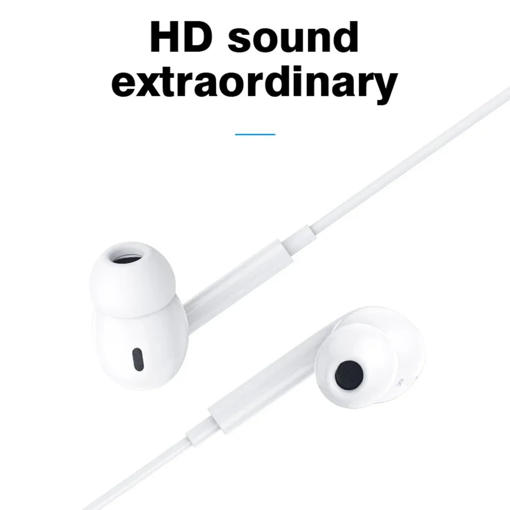 Original Earphones for Apple iPhone 14 Pro Max, 13, 12, 11, X, XS, XR, 8, 7, 6 Plus: Enjoy high-quality sound with these Bluetooth Wired Earbuds. Perfect phone accessories compatible with various iPhone models.