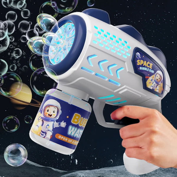 Astronaut Electric Bubble Gun: Kids' Toy Bubble Machine with Light, Automatic Soap Blower for Summer Outdoor Party Games - Children's Gift