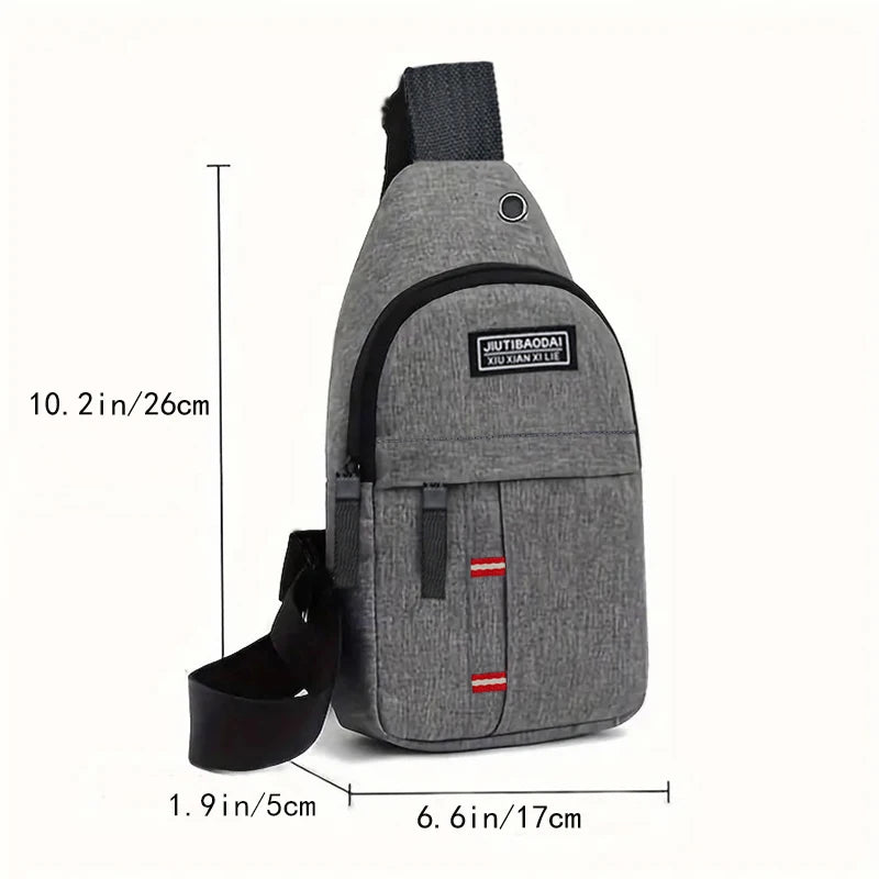 Unisex Adjustable Chest Rig Bag – Single-Shoulder Crossbody Oxford Fabric Chest Pack with Multiple Pockets for Men