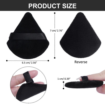 Velora Beauty Triangle Powder Puff Set 10/12pcs Wet Dry Makeup Foundation Soft Plush Puff