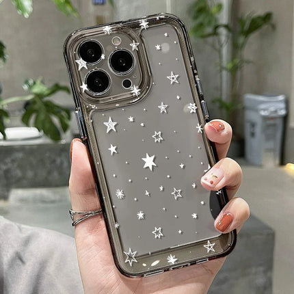 Okeywow iPhone star silicone shockproof case for iPhone 12, 13, 14, 15, 16 Pro Max, XR, XS, SE with star design and soft cover