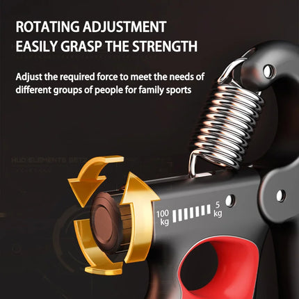 PowerGrip Adjustable Hand Strength Trainer 5–60kg Resistance