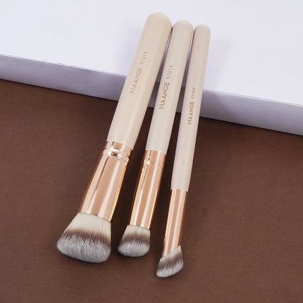 Velora Beauty 3pcs Makeup Brush + 2pcs Powder Puff Set Concealer Eyeshadow Blending Tools