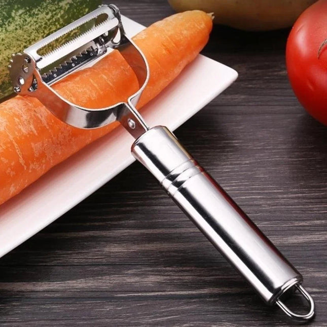 SteelSlice Julienne Peeler Stainless Steel Vegetable Grater Slicer Fruit Cutter Tool