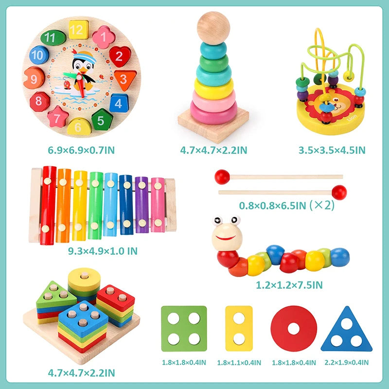 Montessori 3D Wooden Puzzles: Educational Baby Toys for Early Learning and Games - Ideal Children's Birthday Gifts