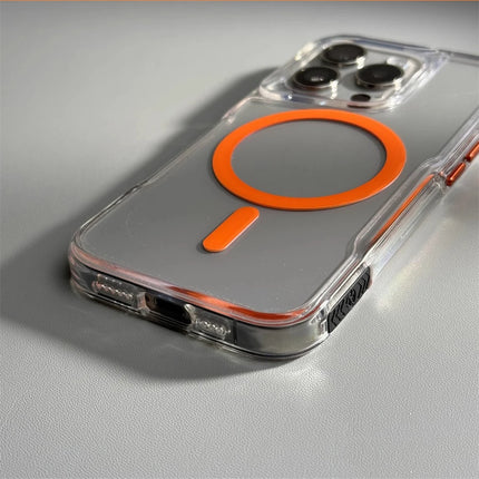 Crystal Clear MagSafe Case for iPhone 17/16/15/14/13/12 Pro Max Anti-Fall PC Cover