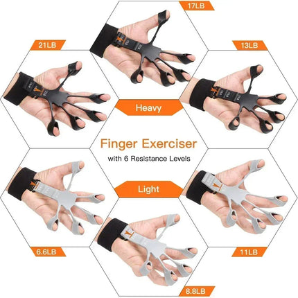 GripPro 6 Level Hand Strength Trainer Finger Exercise Grip Expander Tool
