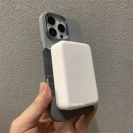 PeakCarbon MagSafe Case for iPhone 17/16/15 Pro Max Mountain Relief Hard PC Lens Frame Cover