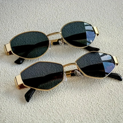 DuoShape Oval & Polygonal Sunglasses Set – 2 Pack